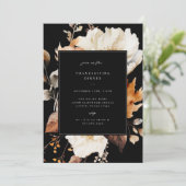 秋モダンフローラ感謝祭ディナーパーティー 招待状 (スタンド正面)