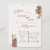 秋モダンフローラ秋結婚式プログラム (正面)