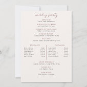 秋モダンフローラ秋結婚式プログラム (裏面)