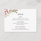 秋モダンフローラ野結婚草花詳細 エンクロージャーカード (正面)