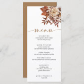 秋モダンボヘミアンテラコッタフローラ秋メニュー メニュー (正面/裏面)