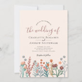 秋モダンボホワイルドフラワーズ結婚式招待状 招待状 (正面)