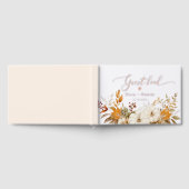 秋モダン書道結婚の ゲストブック (全面)