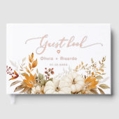 秋モダン書道結婚の ゲストブック (正面)