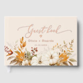 秋モダン書道結婚の ゲストブック (正面)