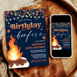 秋モダン焚き火誕生日、焚き火バッシュ 招待状