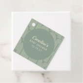 秋モダン秋のセージ緑の赤ちゃんシャワー フェイバータグ (インサイチュ)