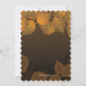 秋モダン秋のリーフブライダルシャワー招待 招待状 (裏面)
