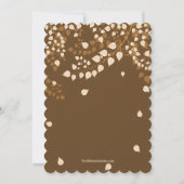 秋モダン秋のリーフブライダルシャワー招待 招待状 (裏面)