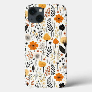 秋モダン秋ボホボタニカルフローラ iPhone 13ケース