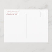 秋モダン秋感謝祭ホリデームービング 案内ポストカード (裏面)