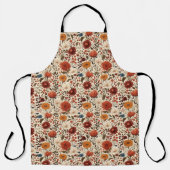 秋モダン秋植物学フローラ エプロン (正面)