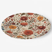 秋モダン秋植物学フローラ ペーパープレート (アングル)