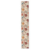秋モダン秋植物学フローラ ロングテーブルランナー (正面)