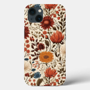 秋モダン秋植物学フローラ iPhone 13ケース