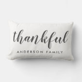 秋モダン素朴の感謝の名字 ランバークッション (正面)