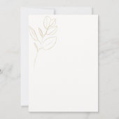 秋モダン赤面オレンジフローラ結婚式招待状 招待状 (裏面)