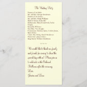 秋モノグラムの結婚式 プログラム (裏面)