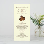 秋モノグラムの結婚式 プログラム (スタンド正面)