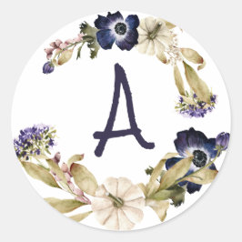 秋モノグラムパーソナライズされた ラウンドシール