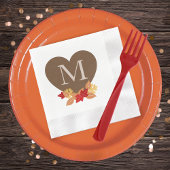 秋モノグラムブライダルシャワーま結婚たは 縁ありカクテルナプキン