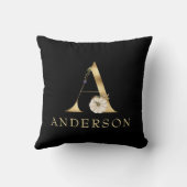 秋モノグラムAカボチャ装飾用クッション クッション (裏面)