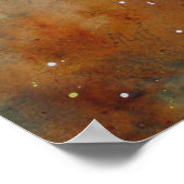 秋モーニングウォーターカラープリント ポスター (角)