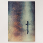 秋モーニング魚釣りエスケープザレイク ジグソーパズル (縦)