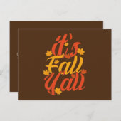 秋ヤール秋ヤール秋グリーティングカード ポストカード (正面/裏面)