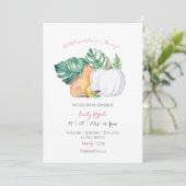 秋ユニークをテーマにしたベビーシャワー招待状 招待状 (スタンド正面)