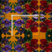 秋ユリ渦巻織物 ファブリック (タイル)