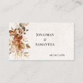 秋ユーカリブライダルシャワー秋結婚ズフラット プレイスカード (裏面)