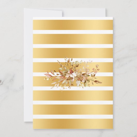 秋ユーカリプタスバブルとブリーズウェディングシャワー 招待状 (裏面)