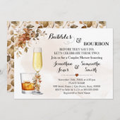 秋ユーカリプタスバブル&バーボンオータムシャワー 招待状 (正面/裏面)