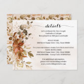 秋ユーカリ秋の結婚式詳細 エンクロージャーカード (正面/裏面)