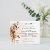 秋ユーカリ秋の結婚式詳細 エンクロージャーカード (スタンド正面)