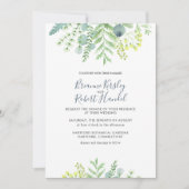 秋ユーカリ葉フローラ結婚式招待状 招待状 (正面)