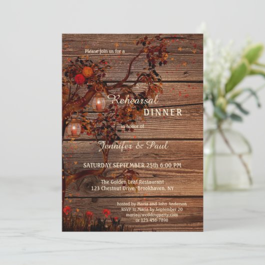 秋ライツリハーサルディナー招待状 招待状 (スタンド正面)