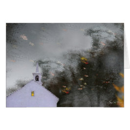 秋ライトのチャペルの反射