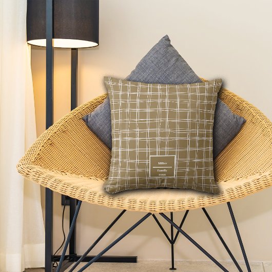 秋ラインウェイブ名前をカスタムする クッション