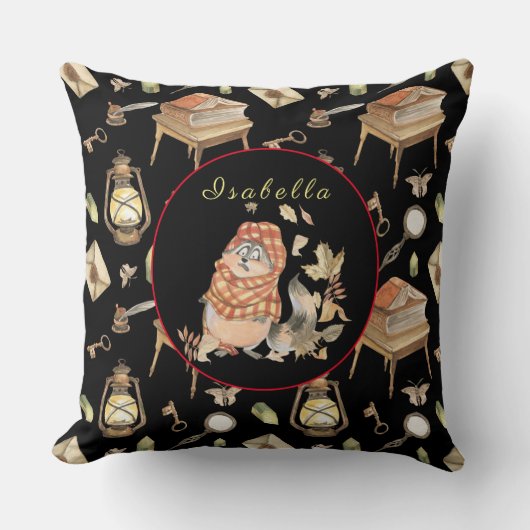 秋ラクカスタマイズン文字、カラー20"X20" クッション (正面)