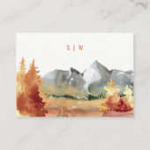 秋ラストオレンジマウンテンツリーズウェディングレセプション エンクロージャーカード (裏面)