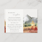 秋ラストオレンジマウンテンツリーズウェディングレセプション エンクロージャーカード (正面)