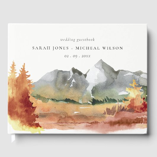 秋ラストオレンジマウンテンツリーズ結婚リーフ ゲストブック (正面)