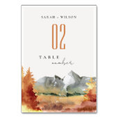 秋ラストオレンジマウンテンツリーズ結婚リーフ テーブルナンバー (裏面)