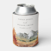 秋ラストオレンジマウンテンツリーズ結婚リーフ 缶クーラー (缶正面)