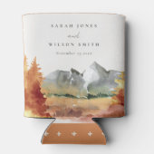 秋ラストオレンジマウンテンツリーズ結婚リーフ 缶クーラー (裏面)