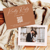 秋ラストバーンドオレンジウェディングRSVP エンクロージャーカード