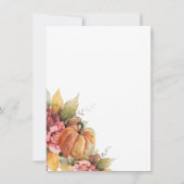 秋ラスト葉パンプキンフレンドディナー 招待状 (裏面)