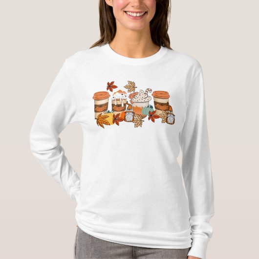 秋ラテTシャツ Tシャツ (正面)